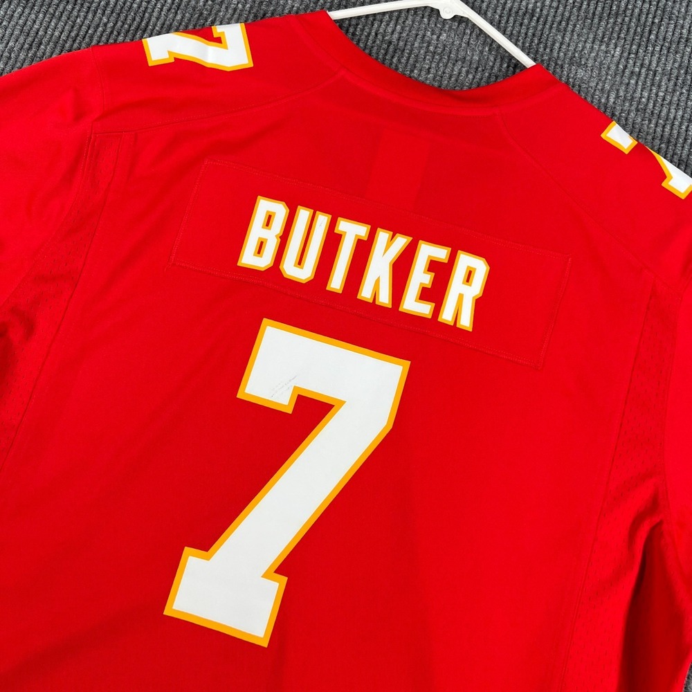 Harrison Butker Kansas City Chiefs Jersey Mens 2XL XXL Red Short Sleeve Nike #7